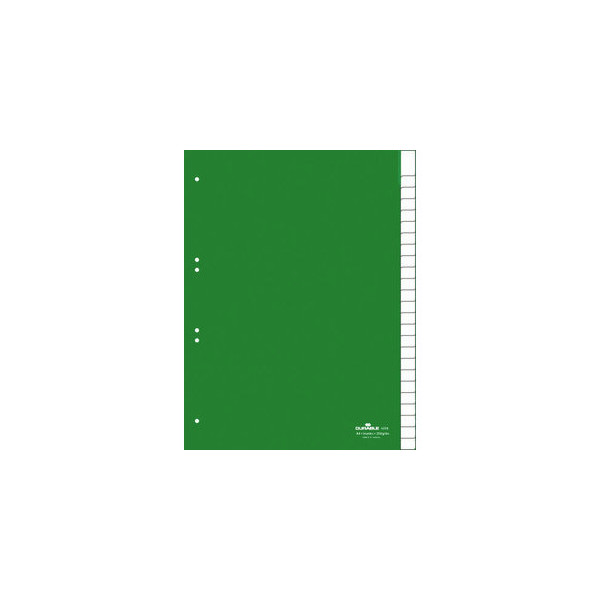 4005546620220 - Kunststoffregister 6224-05 blanko A4 012mm grüne Fenstertaben zum wechseln 25-teilig 4005546620220 Durable