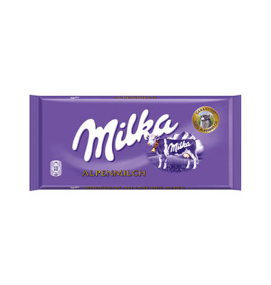 Milka Schokolade 100g Bürobedarf - Alpenmilch Thüringen Tafel