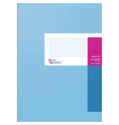 Geschäftsbuch 86-14211 blau A4 kariert 70g 40 Blatt 80 Seiten
