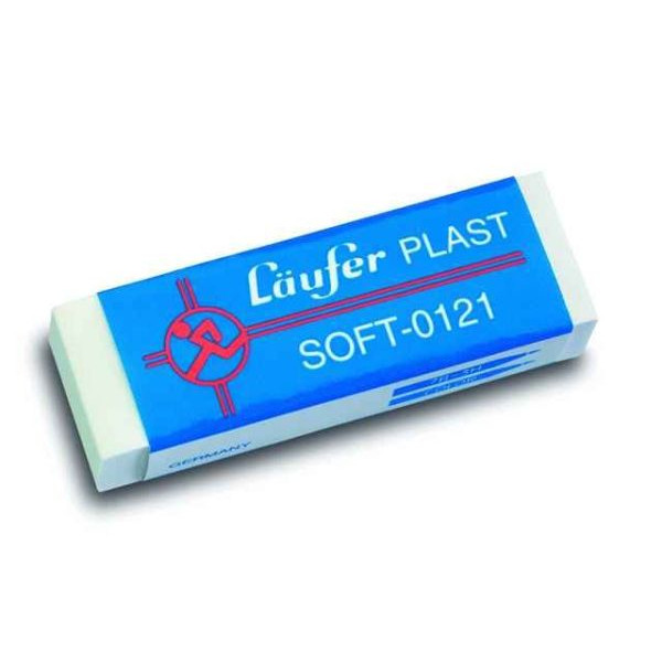 4006677001216 - Radierer Plast Soft 0121 65x21x12mm weiß