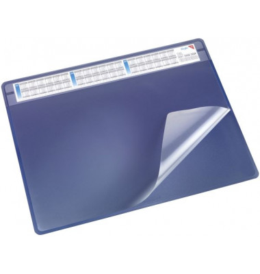 Schreibunterlage Durella mit Sichtfolie blau 50 x 65cm Kunststoff