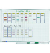 Raster-Whiteboard Rastertafel Professional 90x120cm, 7-100154, 120x90cm, emailliert, Aluminiumrahmen