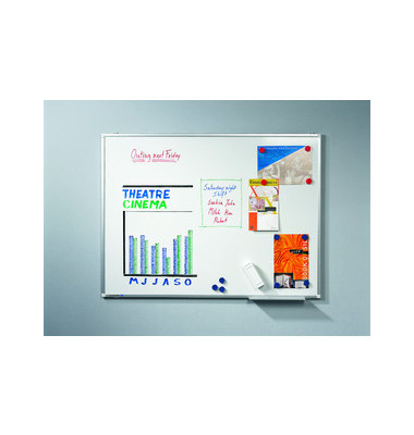 Whiteboard Premium Plus, 7-101072, 120x120cm, emailliert, Aluminiumrahmen