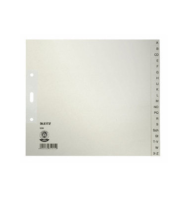 Kartonregister 1200-00-85 A-Z A4+ halbe Höhe 100g graue Taben 20-teilig