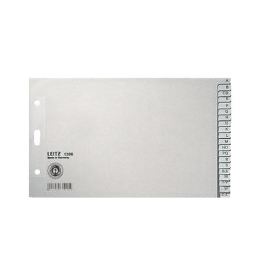 Kartonregister 1206-00-85 A-Z A5-quer+ 100g graue Taben 20-teilig