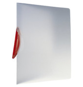 Klemmhefter ColorClip Magic 4174-00-25, A4 transparent/rot, für ca. 30 Blatt, Polypropylen (PP)