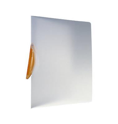 Klemmhefter ColorClip Magic 41740045, A4 transparent/orange, für ca. 30 Blatt, Polypropylen (PP)