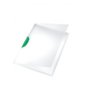 Klemmhefter ColorClip Magic 41750055, A4 transparent/grün, für ca. 30 Blatt, Polypropylen (PP)