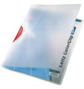 Klemmhefter ColorClip Magic 41750025, A4 transparent/rot, für ca. 30 Blatt, Polypropylen (PP)