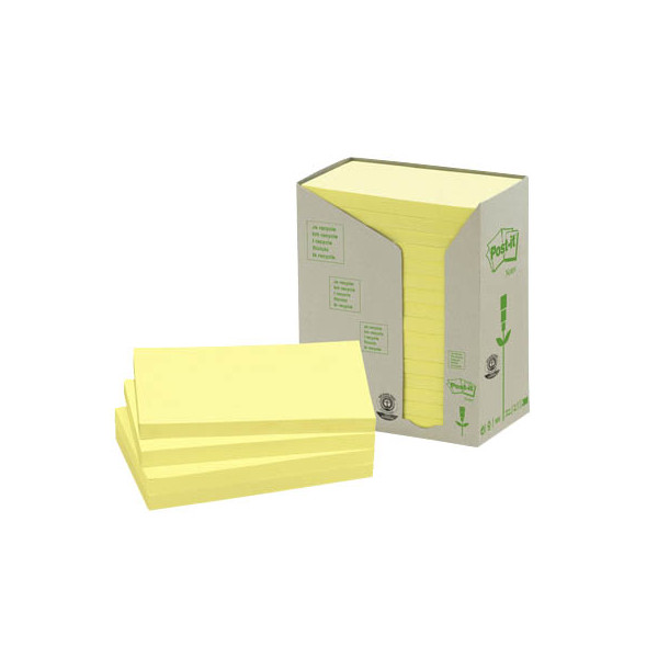 4046719100682 - Post-it® Recycling Notes Haftnotizen 655-1T gelb 16 Blöcke