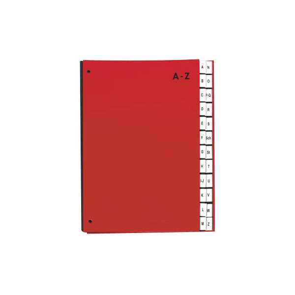 4013951000261 - Pagna - Pultordner din A4 a-z Karton Papier laminiert rot 24 Fächer