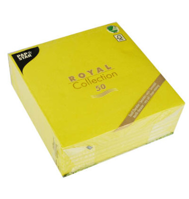 Servietten "ROYAL Collection" 1/4-Falz 40 cm x 40 cm limone 40x40cm 1-lagig