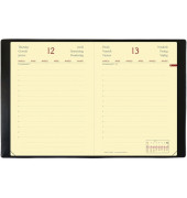 Taschenkalender 617014Q, DAILY, schwarz, 1 Tag / 1 Seite, 8,8x13cm (A6), 2025