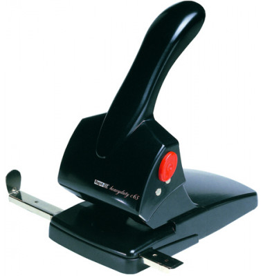 Registratur-Locher HDC65 schwarz 6,5mm 65 Blatt mit Anschlagschiene