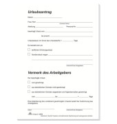 Urlaubsantrag 2916 A5 selbstdurchschreibend 2x 40 Blatt