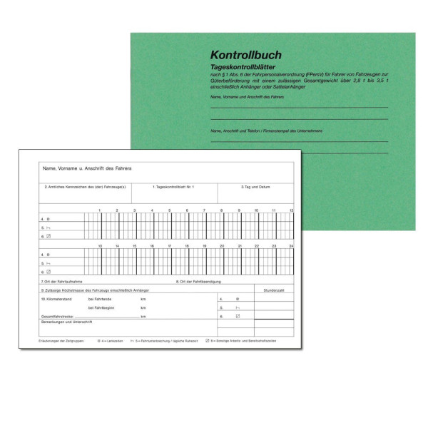 4002871309509 - Kontrollbuch 3095 mit 30 Tageskontrollblättern A5-quer nummeriert 4002871309509 RNK