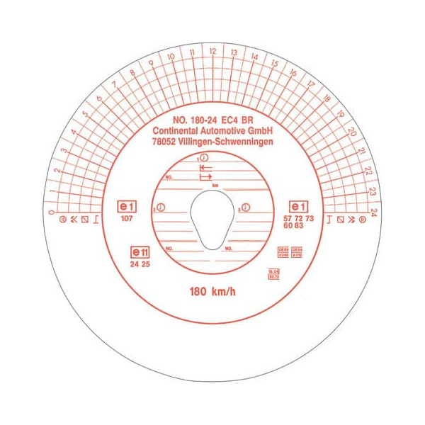 4028875000983 - Diagrammscheiben 3097 für EC Tachoscheibe 180 Km h Durchmesser 12cm 100 Stück