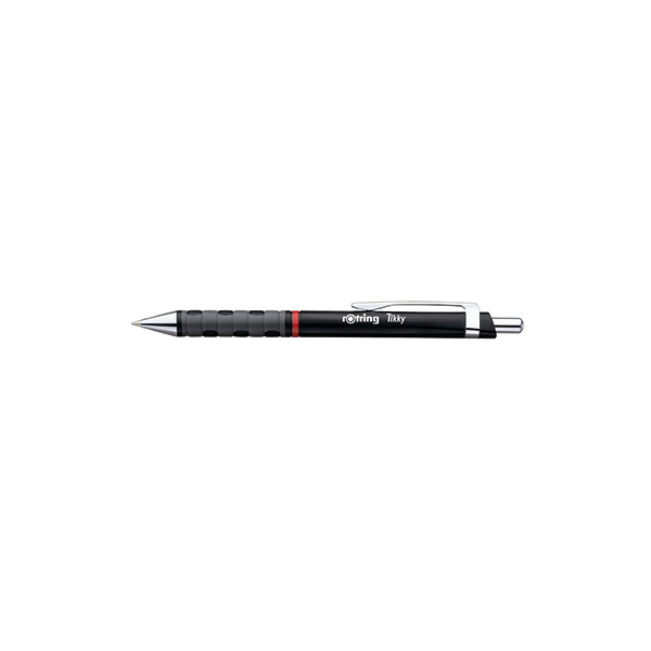 3501170770917 - rotring Druckkugelschreiber Tikky schwarz Strichfarbe blau Strichstärke M gewellte und gummierte (S0770910)