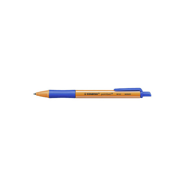 4006381436960 - AKTION STABILO Kugelschreiber pointball orange Schreibfarbe blau 1 St + GRATIS STABILO Ballpoint Refill Kugelschreibermine M blau