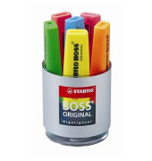 Textmarker-Set BOSS ORIGINAL, 7006, Rundbox, 6-farbig sortiert, 2-5mm Keilspitze