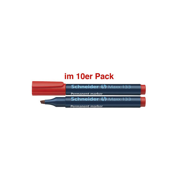 4004675006523 - Permanentmarker Maxx 133 rot 1-4mm Keilspitze