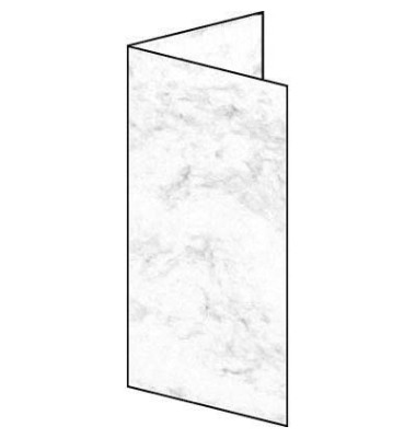 Blanko-Grußkarten Marmor DC114 21cm x 10,5cm (BxH) 185g grau Karton