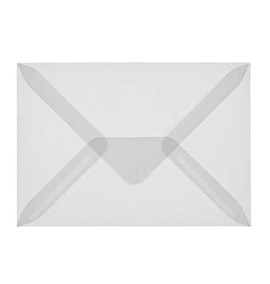Briefumschlag TRANSPARENT DU030, C6, ohne Fenster, nassklebend, 100g, transparent