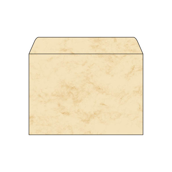 4004360962028 - Designbriefumschläge C5 ohne Fenster nassklebend 90g Marmor beige 4004360962028 25 Stück