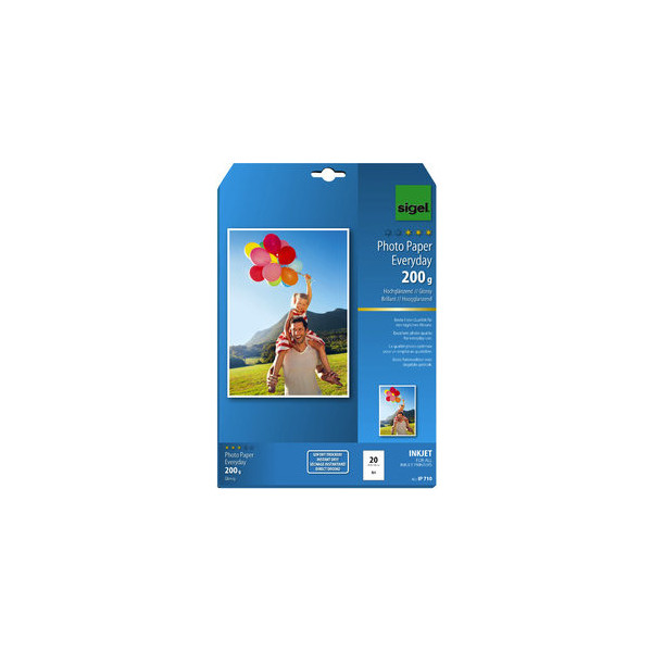 4004360998874 - Fotopapier Everyday IP 710 A4 für Inkjet 200g weiß hochglänzend einseitig bedruckbar 4004360998874 20 Blatt