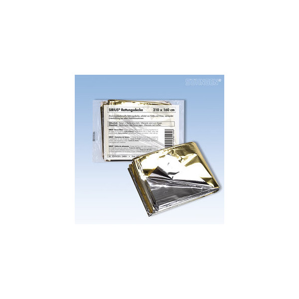SIRIUS® Rettungsdecke, gold-/silber, aluminiumbedampfte Folie, 210 