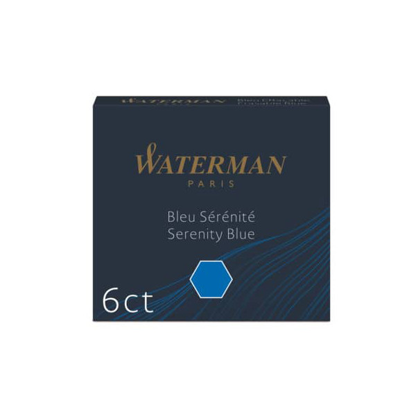 3034325201290 - Füller-Tintenpatronen | International Standardgröße | Serenity Blue | 6 Stück