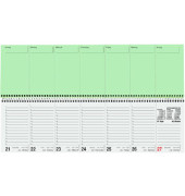 Schreibtischquerkalender Perfo XL 136-0700 1Woche/2Seiten 36,2x10,6cm 2022 Recycling