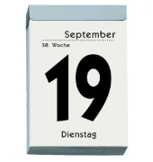 Tagesabreißkalender 304-0000, 1 Tag / 1 Seite, 6,5x10cm, 2025