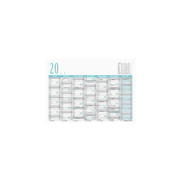 4006928698554 - Plakatkalender 909-0000 7 Monate   1 Seite 297x21cm (A4 quer) 2025 4006928698554 Zettler