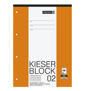 Briefblock KIESER A4 weiß liniert gelocht mit Rand 50 Blatt