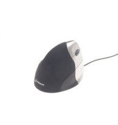 Vertikalmaus Evoluent 4, 5 Tasten, mit Kabel, USB-Kabel, Rechtshänder, ergonomisch, hohe Auflösung, optisch, schwarz, silber