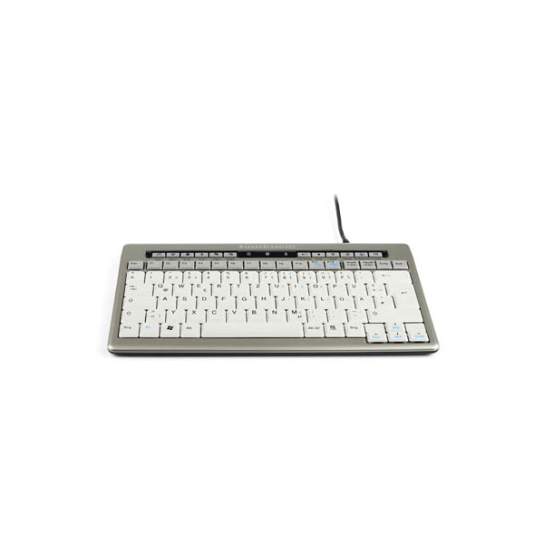 8717399991896 - BakkerElkhuizen S-board 840 Design USB Tastatur Deutsch QWERTZ Windows® Silber Weiß Multimediatasten Extragroße Tasten Ergonomisch