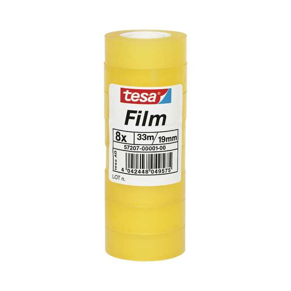 4042448049575 - tesa Klebefilm tesafilm Standard 57207 Transparent 19 mm (B) x 33 m (L) PP (Polypropylen) 8 Rollen