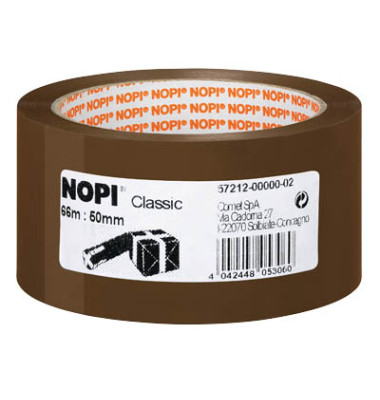 Packband Classic 57212-00000, 50mm x 66m, PP, leise abrollbar, braun