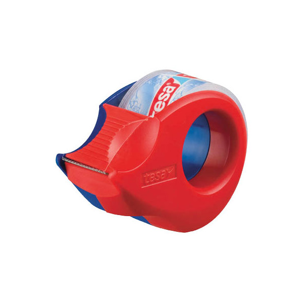 4042448855961 - - Handabroller ® Mini nachfüllbar inkl 1 Rolle film® kristall-klar 19 mm x 10 m (b x l) ohne Lösungsmittel rot blau