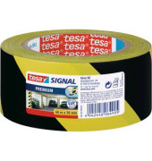 Signalklebeband Tesapack Signal 58130-00-00, 50mm x 66m, PVC, leise abrollbar, gelb/schwarz