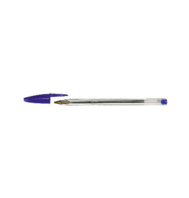 Kugelschreiber Cristal transparent/blau Mine 0,4mm Schreibfarbe blau 