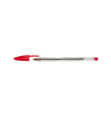 Kugelschreiber Cristal transparent/rot Mine 0,4mm Schreibfarbe rot