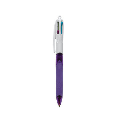 Mehrfarbkugelschreiber 4Colours Fashion lila/weiß Mine 0,4mm Schreibfarbe 4-farbig