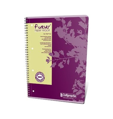 Collegeblock 17427C Forever, Muster, Lineatur 22 / kariert mit Rand innen, A4+, 70g, violett, 80 Blatt