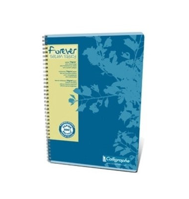 Collegeblock 17428C Forever, Muster, Lineatur 22 / kariert mit Rand innen, A4+, 70g, blau, 80 Blatt