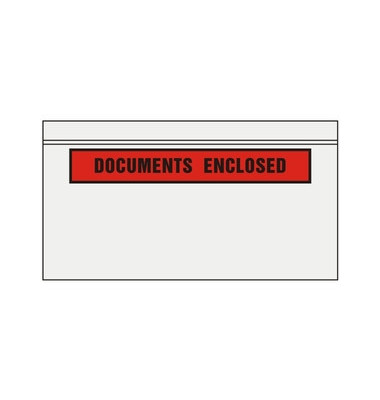 Lieferscheintaschen V522DOCUDL Din Lang "DOCUMENTS ENCLOSED" selbstklebend 