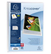 Sichtbuch Kreacover 5728E, transparent, A4, mit 20 Hüllen, Polypropylen (PP)