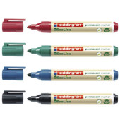 Permanentmarker-Set 21 EcoLine, 4-21-4, Pack, 4-farbig sortiert, 1,5-3mm Rundspitze