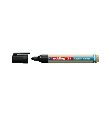 Flipchartmarker 31 Ecoline, 31-001, Stift, schwarz, 1,5-3mm Rundspitze